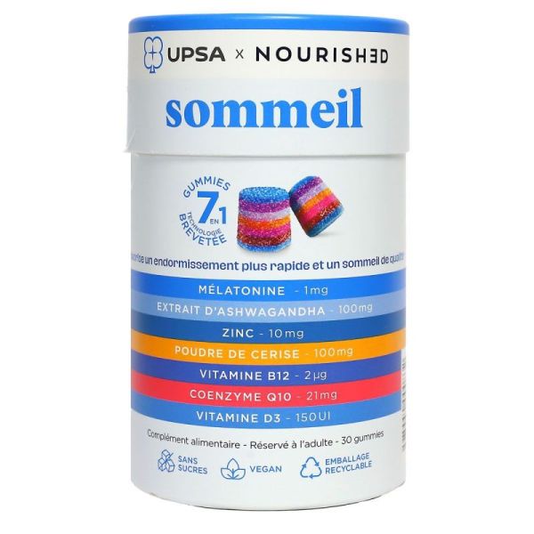Upsa Gummies Sommeil Pot de 30 Gummies