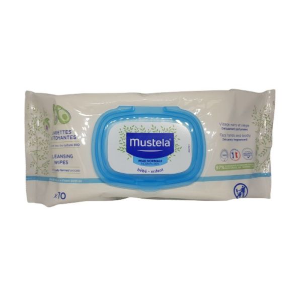 Lingettes Nettoyantes Bébé Enfant Avocat Bio Dévidoir de 70