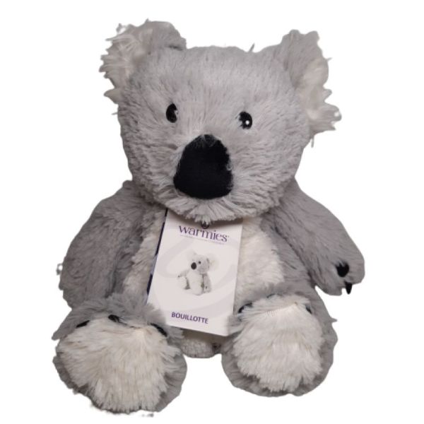 Bouillotte sèche en forme de peluche Koala, graines de blé et lavande