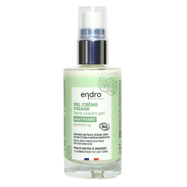 Endro Gel Crème Visage Matifiant Flacon 50 ml