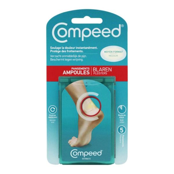 Compeed Pansements Ampoules Moyen Format Boîte De 5