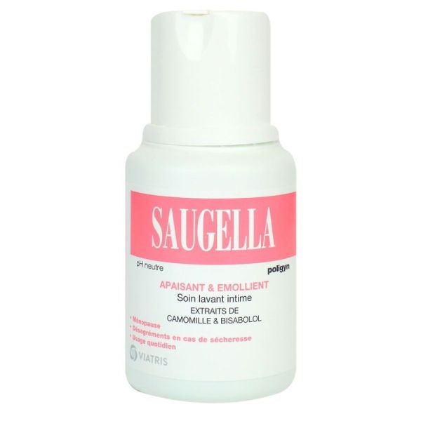 Saugella Apaisant et Emollient Soin Lavant Intime Flacon 100 ml