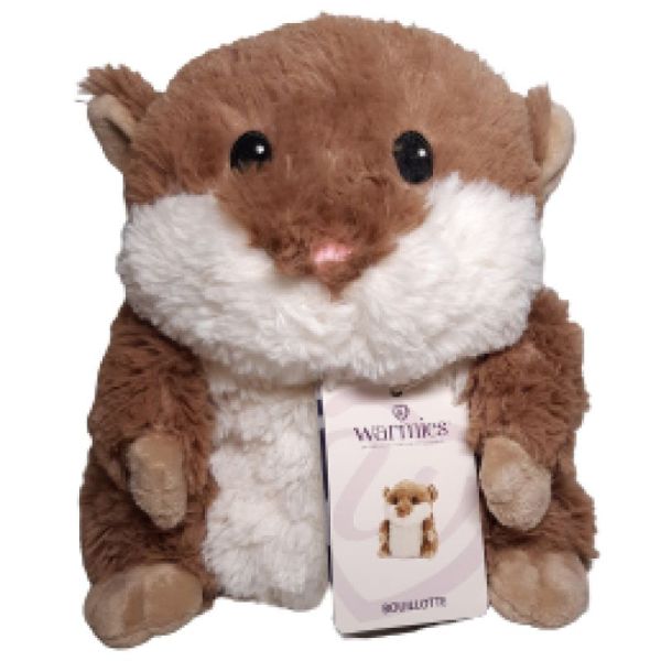 Peluche bouillotte déhoussable warmies hamster pour enfant-soframar