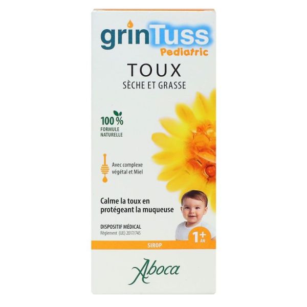 Grintuss Pediatric Sirop Toux Sèche Grasse Flacon 128g