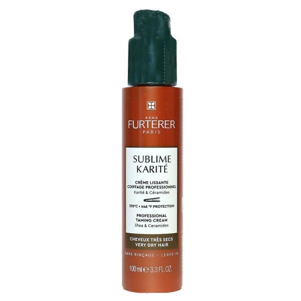 Furterer Sublime Karité Crème Lissante Cheveux Très Secs Flacon 100 ml