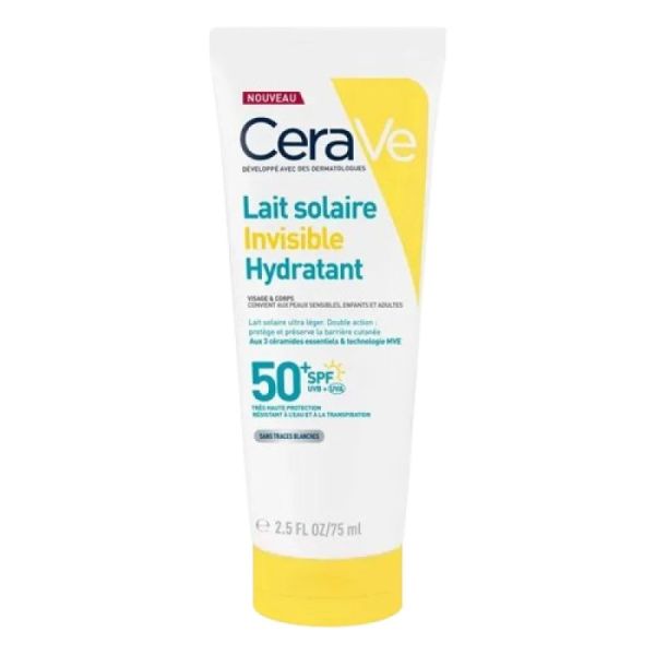 Cerave Solaire Spf50+ Lait Invis Hydrat 75Ml