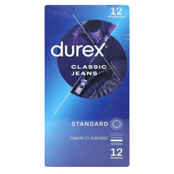 Durex Class Jeans Préservatifs Lubrifiés Boite de 12