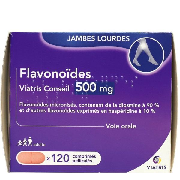 Flavonoides Viatris 500mg Cpr Pell Plq/120