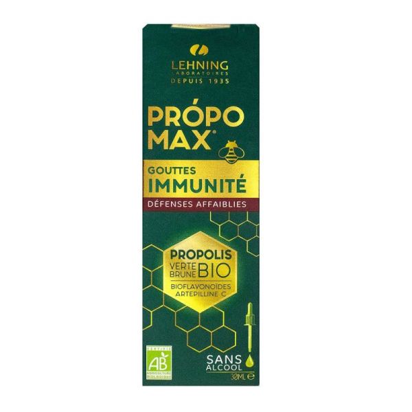 Propomax Immunite Extrait de  Propolis Bio Sans Alcool 30ml