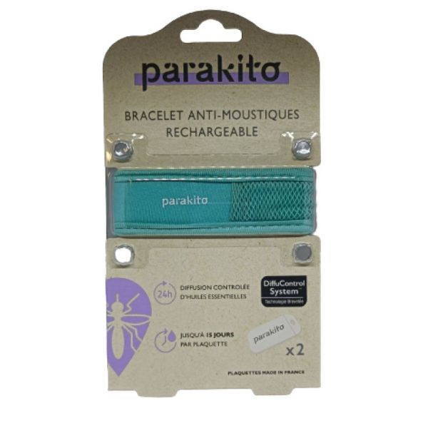 Para'kito Bracelet Répulsif Moustique Turquoise